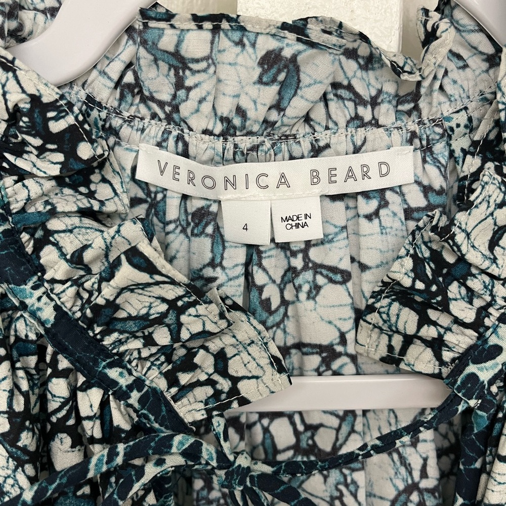 Veronica Beard Blue Batik Zee Mini Dress - Picture 4 of 6